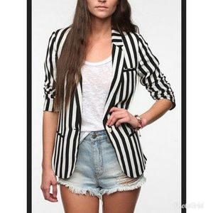 Black & White Striped Blazer